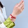 Authentic Red Cinnabar Bracelet with Fu Coin Peace Lock Bead – Women's Gift
