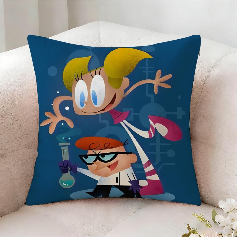 Ddexters Laboratory Anime Pillow Case Pillowcase Doublesided Printed Sofa Cushion Bedroom Headboard Pillow