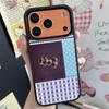 Чехол для телефона Ins Осень Зима Ретро Клетка Горошек Бант Для iPhone17 Air 16Pro Max 15 14 12 13 11Pro Plus Противоударная Крышка