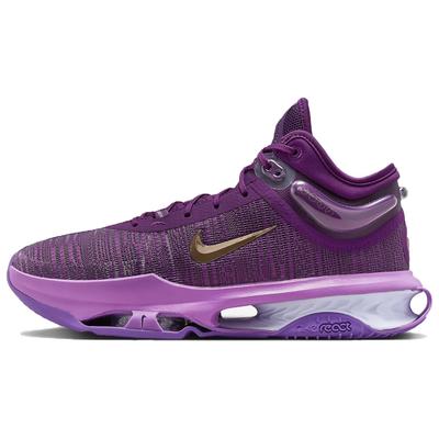 Air Zoom GT Jump 2 EP Удобные Нескользящие Прочные Баскетбольные Кроссовки Средней Высоты Мужские Кроссовки Фиолетовые DJ9432-501