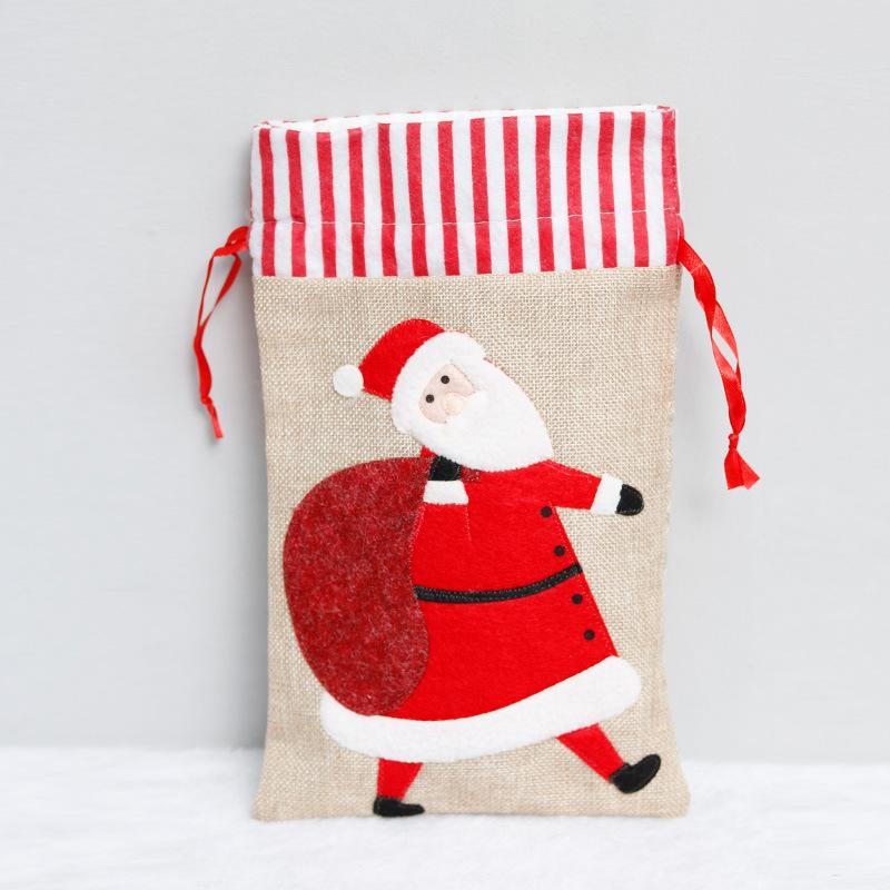 Supplies Christmas Tote Sackcloth Decoration Bag Childrens Gift Bag Candy Bag Storage Bag