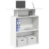 White Reception Counter 100 x 40 x 104 cm Engineered Wood