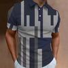 Men's 3D Printed Summer Street Loose Short Sleeve Top Lapel T-Shirt