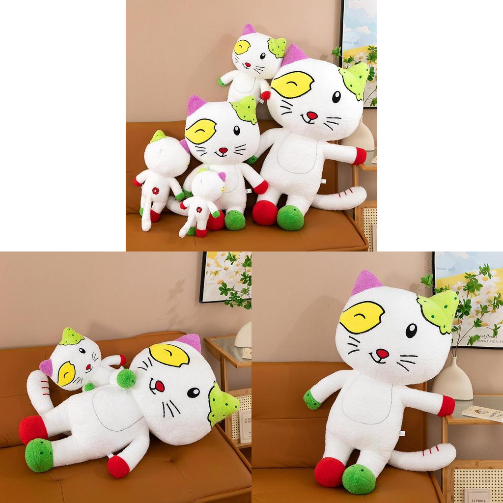 Плюшевая игрушка-кукла Кот с большими ушами и юбочкой-пачкой, набитая полипропиленовым хлопком, для подарка и коллекции