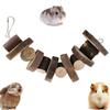 Pet Parrot Hamster Wood Hanging Strings Teeth Grinding Chew Molar Toy Cage Decor