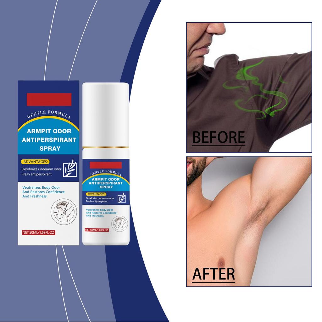 Armpit Odor Antiperspirant Spray Long-term Control Of Sweat Odor Root Block Sports Sweat Non-sticky(50ml