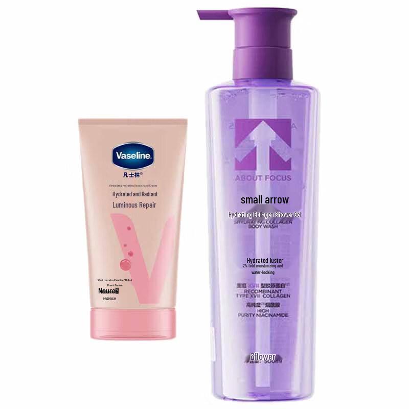 Vaseline Hand Cream and Hydrating Body Wash Set