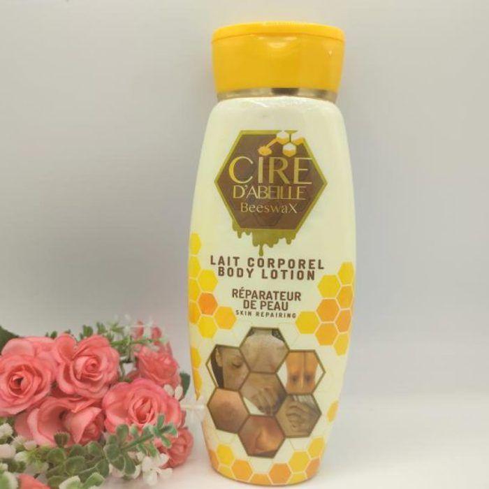 Lait Réparateur - CIRE D’ABEILLE - 450ml - Élimine Vergetures - Riche En Acides Gras - Pour Tous Types De Peau