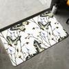 Watercolor Butterfly Floor Mat Flannel Rugs Soft Winter Warmth Floor Mat Thickened Non-Slip for Living Room Home Door Mat