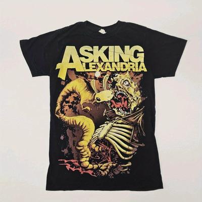 Женская графическая футболка Asking Alexandria 100% хлопок, футболка с принтом черепа и змеи, богемный стиль, круглый вырез, короткий рукав