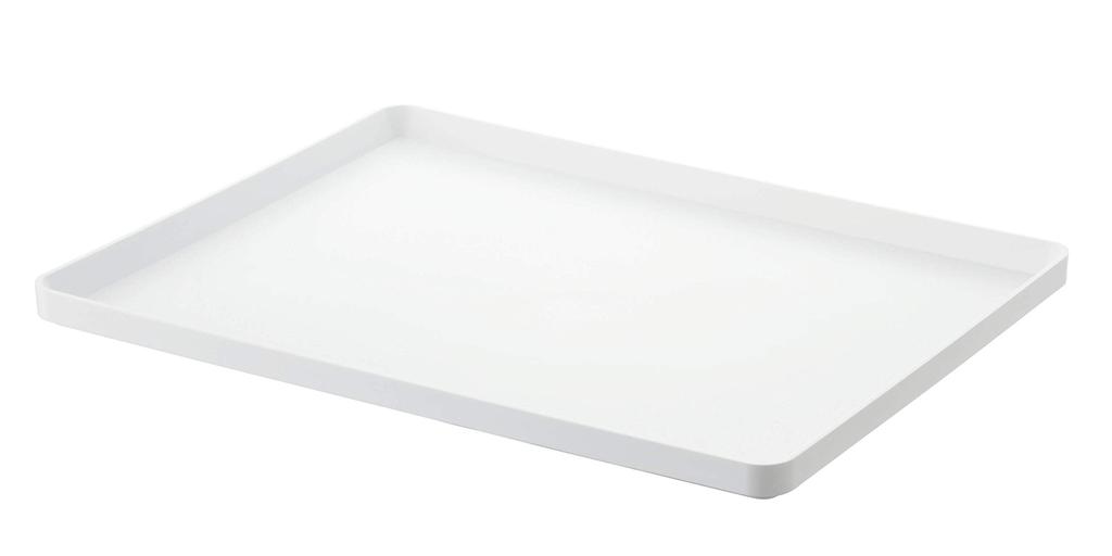 Yamazaki Industries 4294 Tray White Approx. W40XD30XH2cm Tower Tower Tray Obon Square Placemat Simple