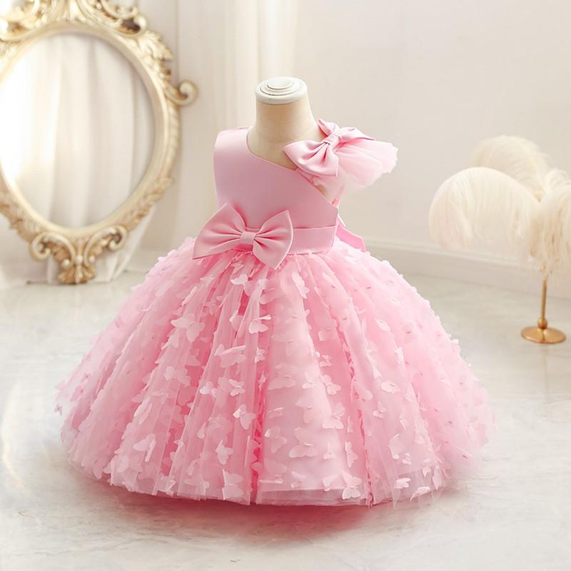 Girls Princess Tulle Dress Kids Formal Party Gown Birthday Wedding Prom