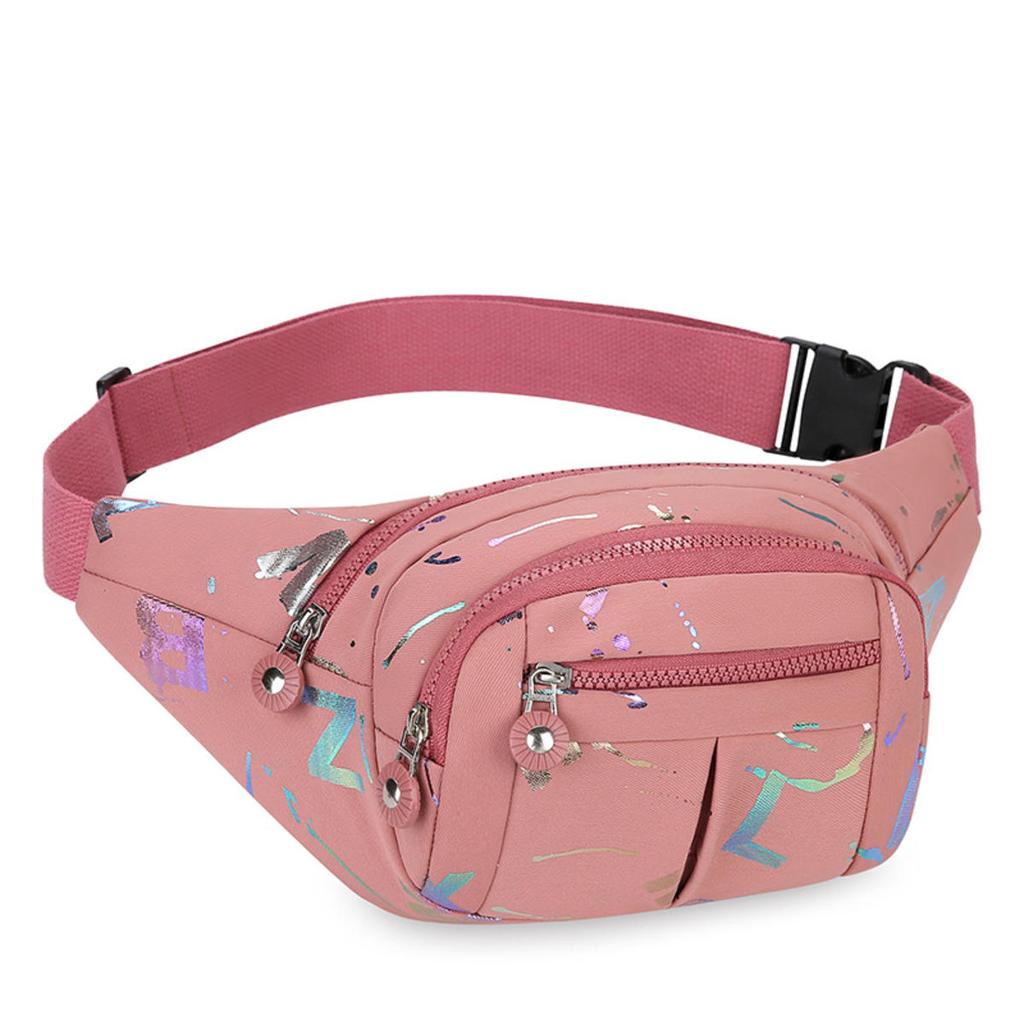Outdoor Waist Bag Women Casual Fanny Bum Bag Running Jogging Belt Pouch Zipped Mobile Phone Bag Chest Pack Crossbody Purse