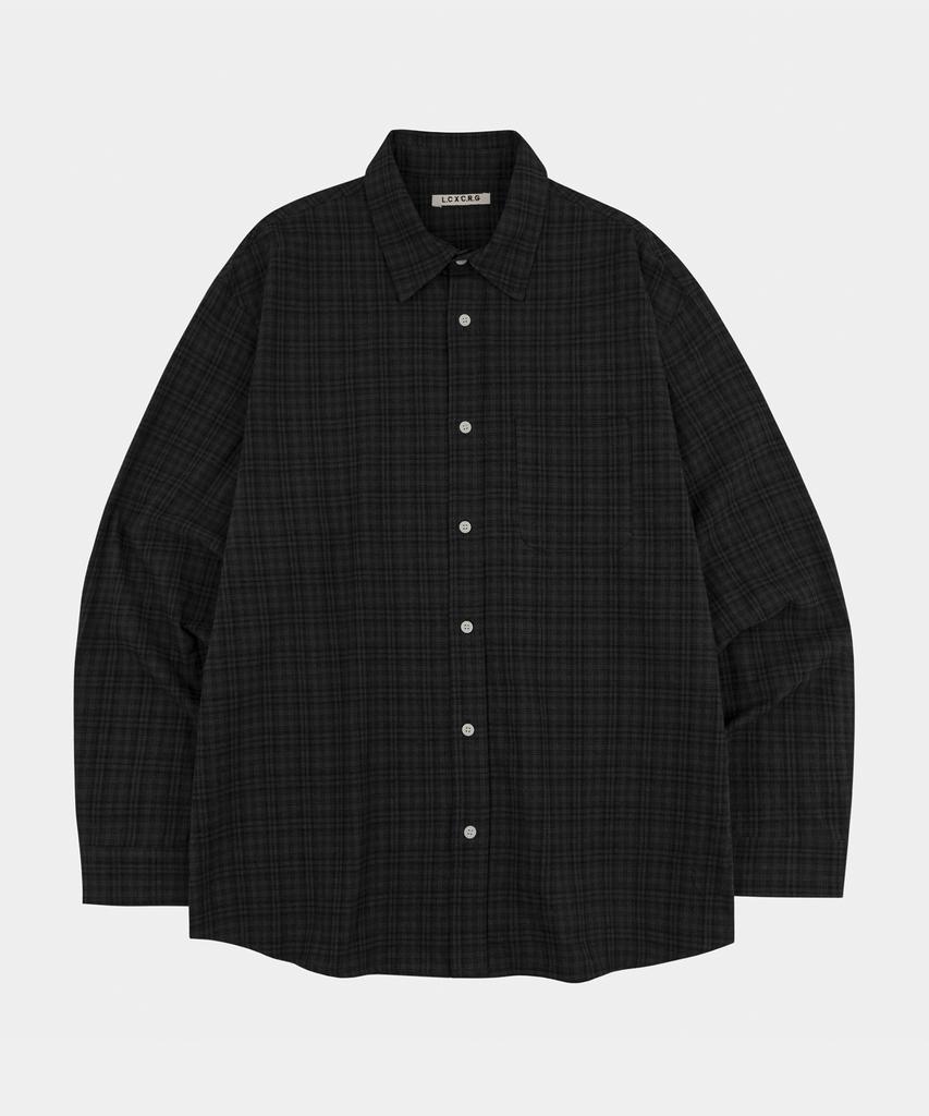 LETTERCOMO City Pop French Check Shirt Smoked Black