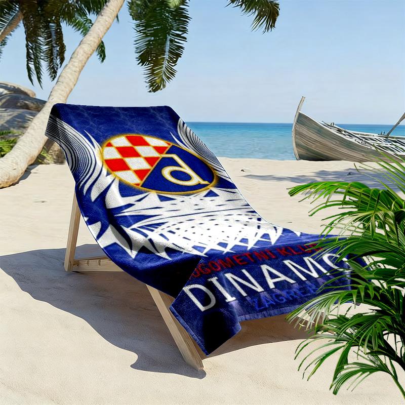 Dinamo Zagreb Print Beach Towel, Large Soft Quick Dry Towel for Beach Camping Swimming
