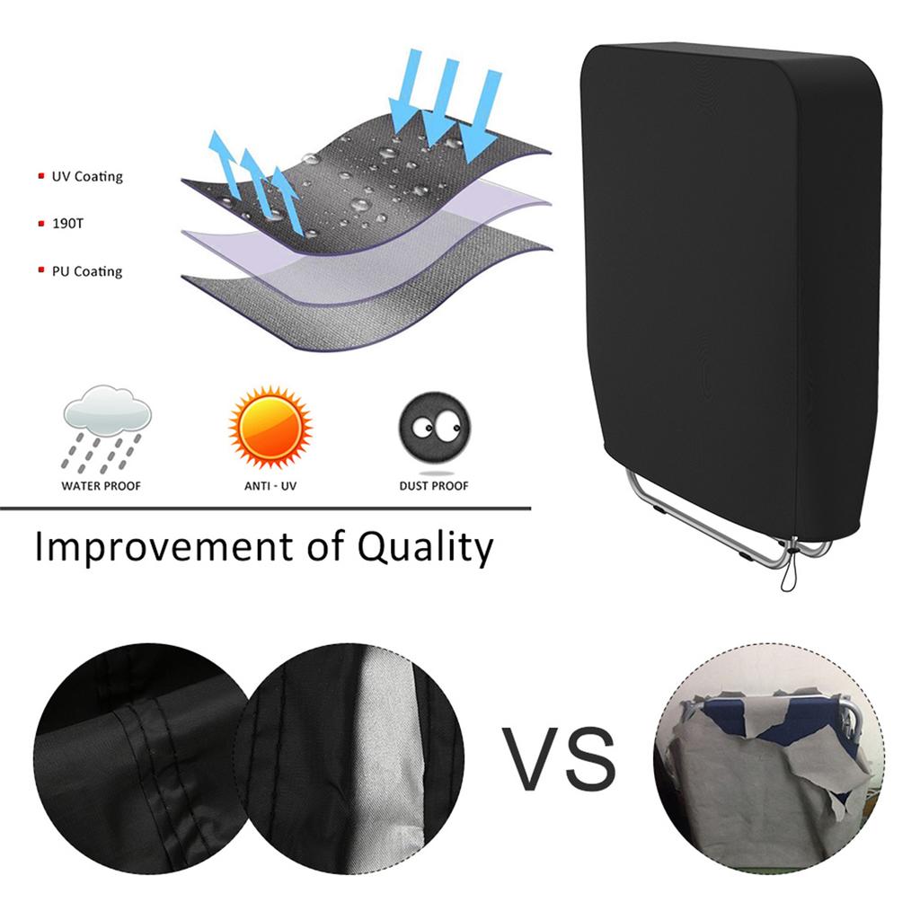Новый складной чехол для кресла-реклайнера, водонепроницаемый, с защитой от УФ-лучей, чехол для шезлонга, пыленепроницаемый, чехлы для садовых кресел-реклайнеров с сумкой для хранения