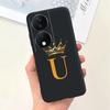 Чехол для Honor X7b CLK-LX2 2023 Модный Коронка Сакура Первая Буква Бампер для Телефона Для HonorX7b X 7B 4G Мягкий Силиконовый Задний Чехол