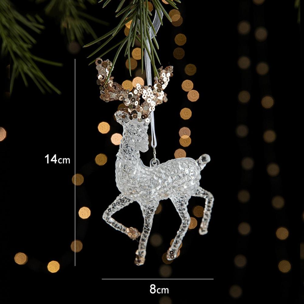 Акриловые Рождественские Хрустальные Подвески DIY Настенная Подвеска Украшения для Рождественской Елки В помещении На улице Подвеска-Кристалл Снежинка
