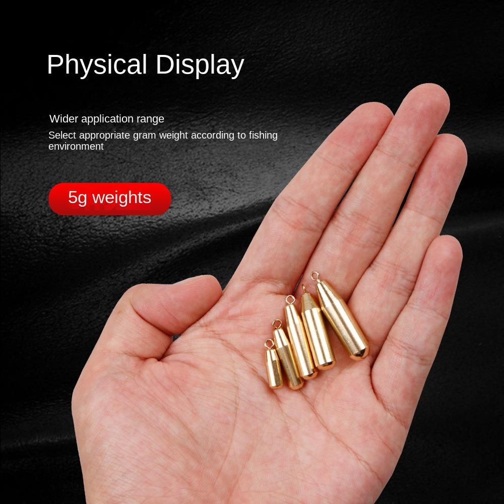 Copper Alloy Copper Fishing Lead fall Gold Hook Connector Accessories Weights  Fishing