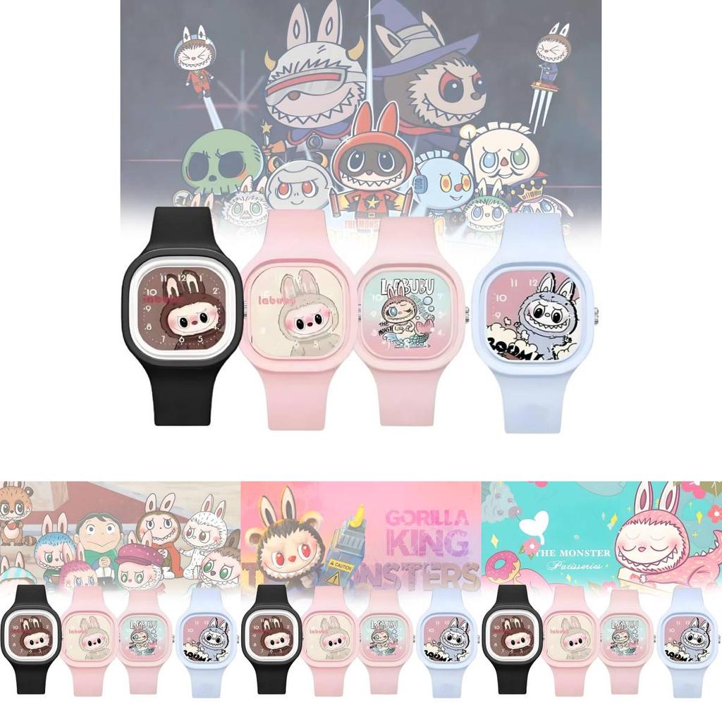 Модные детские часы с мультяшным дизайном Bubble Mart, высококачественный мягкий силиконовый ремешок-желе
