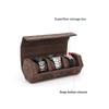Genuine Leather Hexagon 1/2/3/4 Slots Watch Roll Case Men Watch Boxes Storage Organizer Box Women Watches Display Holders