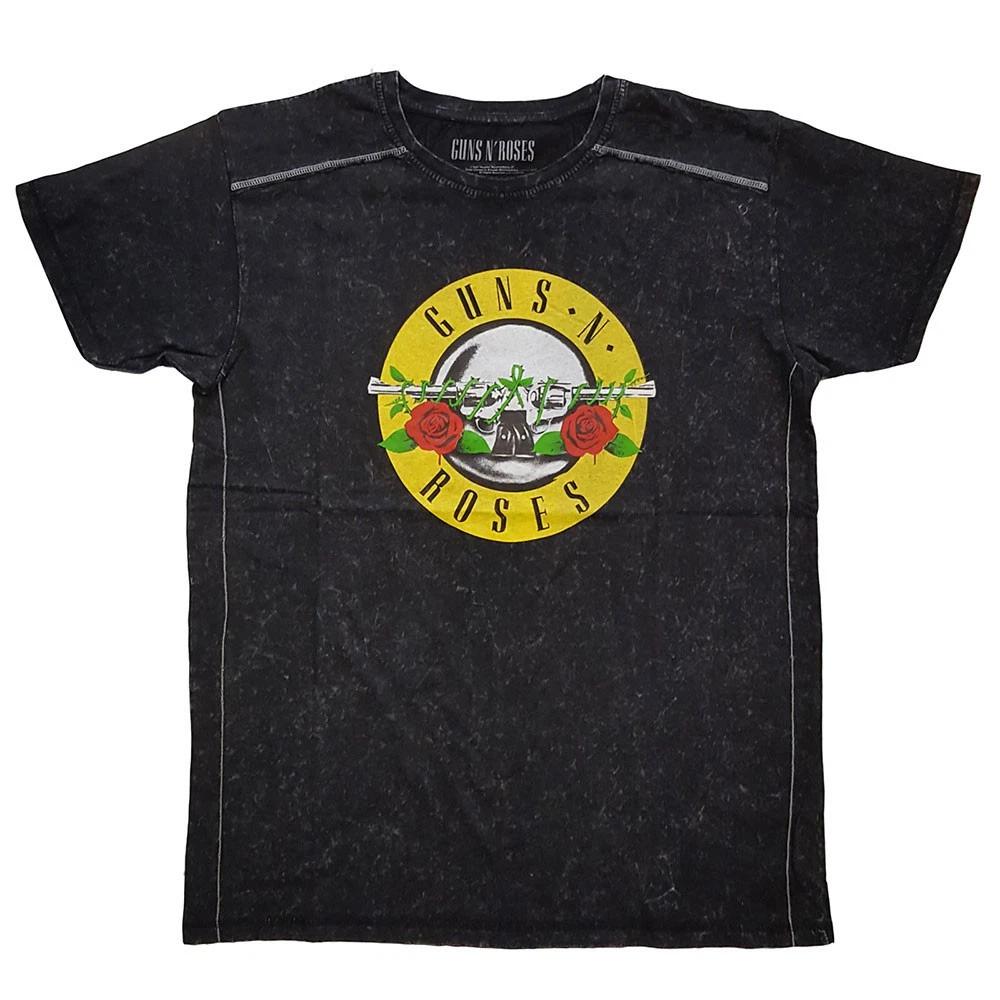 Men's Guns N Roses Distressed Classic Logo (Snow Wash) Vintage T-shirt X-Large