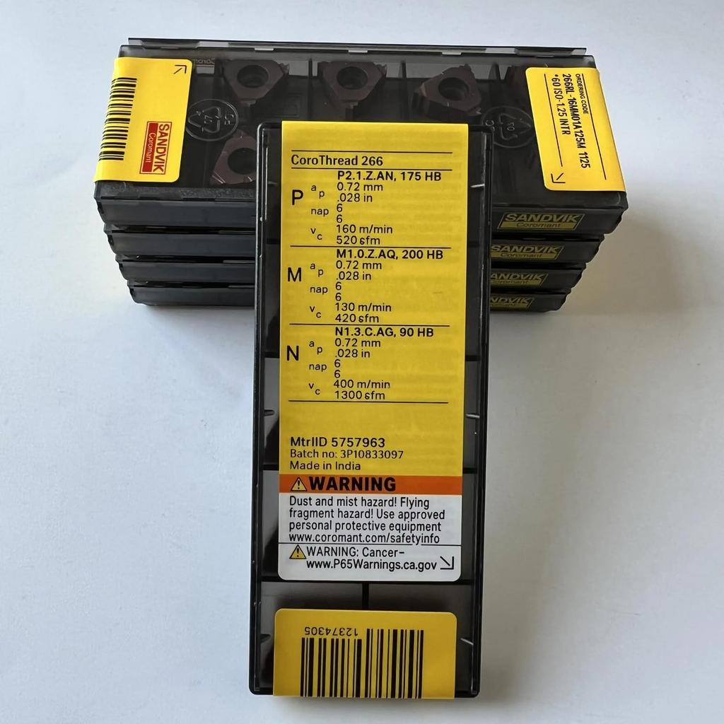 Original Sandvik / 266RL-16MM01A125M 1125 /CNC CARBIDE Tool Blade 10 Pcs