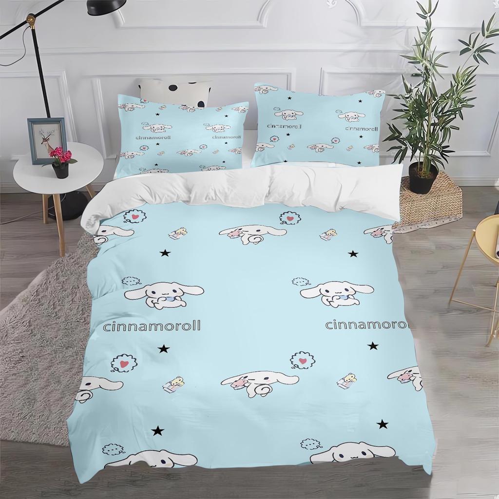 Cinnamoroll Sanrio Quilt Cover, Anime Printed Cartoon Duvet, Skin-Friendly, Breathable, Cute, Warm, Bedding, Warmth, New Design