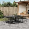 VidaXL Garden Dining Set 9 Pcs Black Wicker, Outdoor Dining Set, Garden Dining Furniture, 3295050