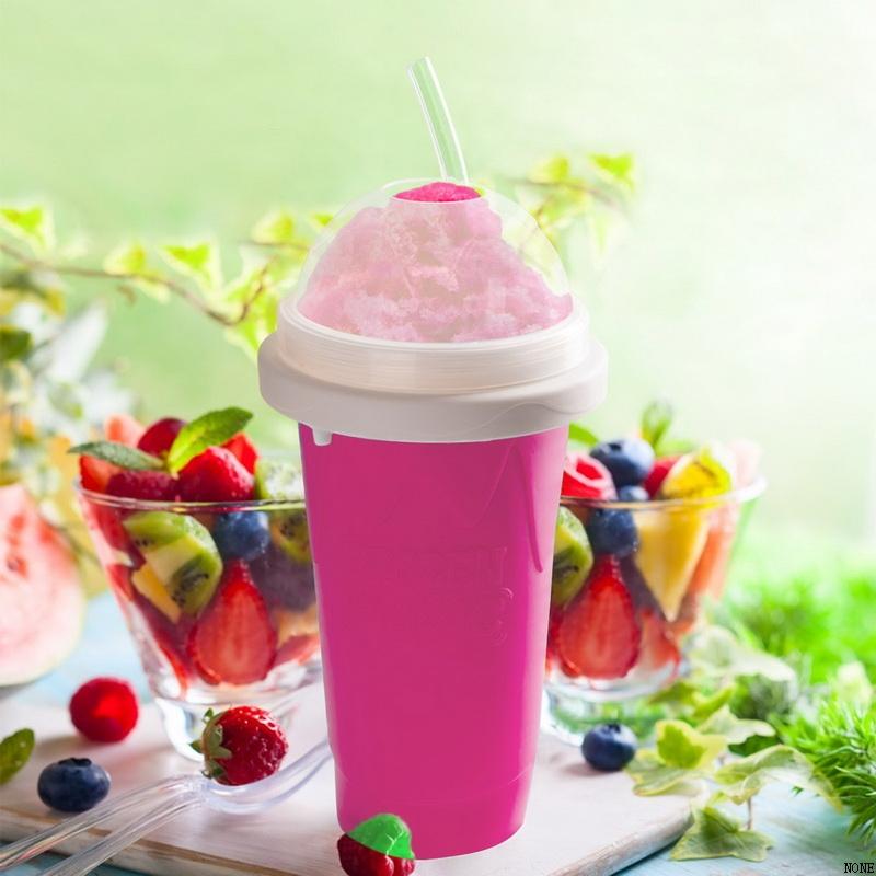Smoothies Cup Ice Cream Maker Quick-Frozen Silicone Squeeze Cup DIY Milkshake Bottle Slushy Maker Bottle Cup Summer Cooling Cup ZPG