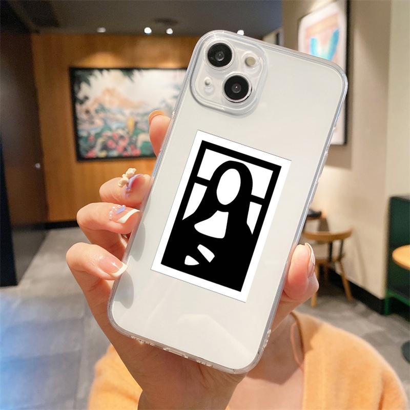 For iPhone 18 15 16 14 13 12 mini 11 Pro Max XS X XR SE 7 8 Plus Silicone Clear Cover Art Aesthetic David Mona Lisa Phone Case