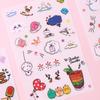 6sheets /Bag Cute Cartoon Children Stickers Transparent Pvc Stickers Waterproof Stickers Creative Bagged Animal World Stickers