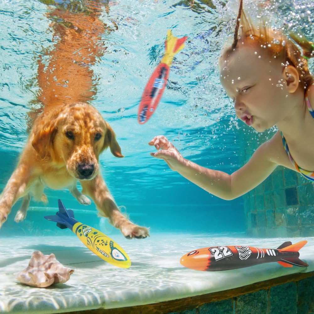 4pcs Summer Kids Diving Rings, Breath-Holding Diving Practice Rings, Kids Swimming Diving Toys, Training Swimming Underwater Toys for Ages 3+ (4