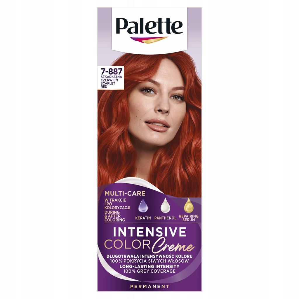 Palette Intensive Color Creme Permanent Hair Dye, No. 7-887 Scarlet