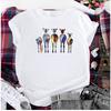 Summer Round Neck Zebra Print Top Fashionable Casual Short Sleeved Women's Pure Cotton T-shirts