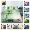 3D Landscape Print Bedding Set Beach Pattern Quilt Cover Pillow Case 2 or 3 Pieces Microfiber Fabric Soft and Comfortable Home Decoration