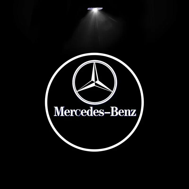 LED Car Door HD Laser Projector Lights Door Welcome Lamp For Mercedes Benz A C E GLC GLA GLE W205 W212 W213 X253 X156 W166