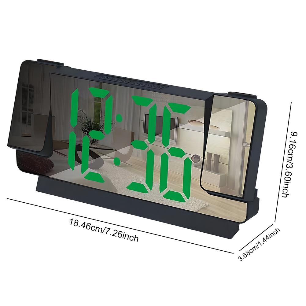 LED Digital Alarm Clock Multifunction Intelligent Luminous Clock Large Screen Projector Ceiling Clock Bedroom Bedside Decoration