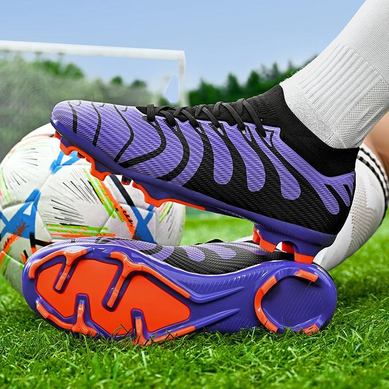 2024 Мужские футбольные бутсы большого размера Сверхлегкие футбольные бутсы для мальчиков Кроссовки Нескользящие футбольные бутсы AG/TF Ботильоны унисекс