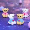 4Pcs Cartoon Animal Teddy Bears Miniatures Mini Figures Pvc Craft Moss Terrarium Micro Landscape Fairy Garden Decoration