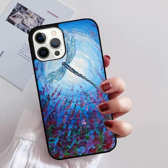 Роскошный чехол для телефона «Стрекоза» для iPhone 11, 12, 13, 14 Pro Max mini XR XS SE 2020 6, 7, 8 Plus, Samsung S21 S22, чехол Fundas
