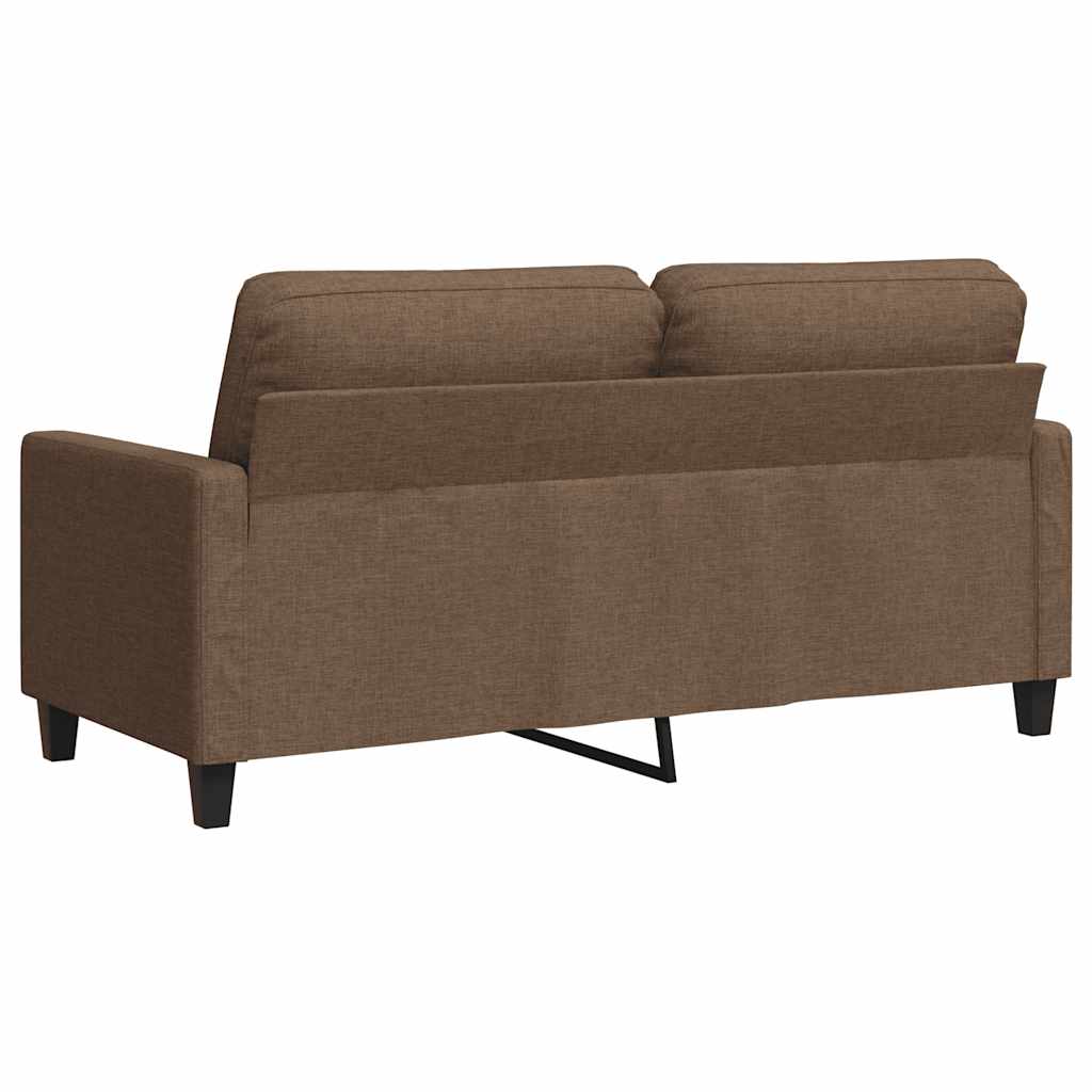 Vidaxl Sofa 2-Osobowa, Brązowa, 140 Cm, Tapicerowana Tkaniną