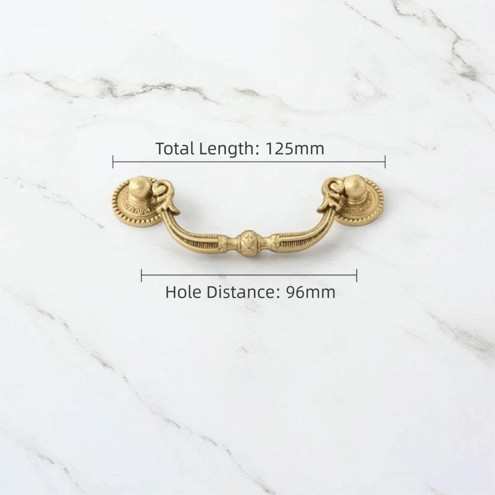 Solid Brass Cabinet Pulls Antique Bronze Finish Drawer Knobs Durable Wardrobe Handles Bedroom Use