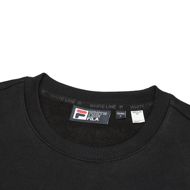 Fila Простой Универсальный Повседневный Флисовый Пуловер Свитшот Мужской свитшот Черный F11M448224FBK