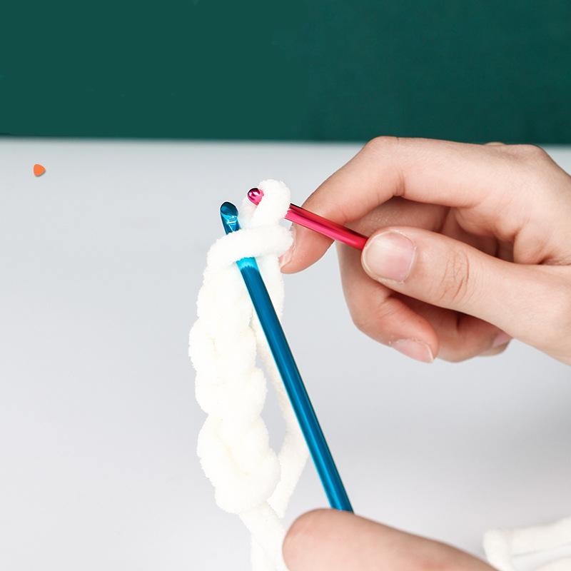 11шт 2мм-8мм бытовые красочные инструменты для вязания из шерсти крючком с капюшоном крючком