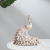 Collectible Peacock Statue Table Decor Animal Figurine for Porch Shelf