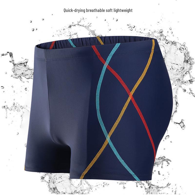 2025 Men's Breathable High-Elastic Swim Trunks - Casual Beach and Pool Shorts
