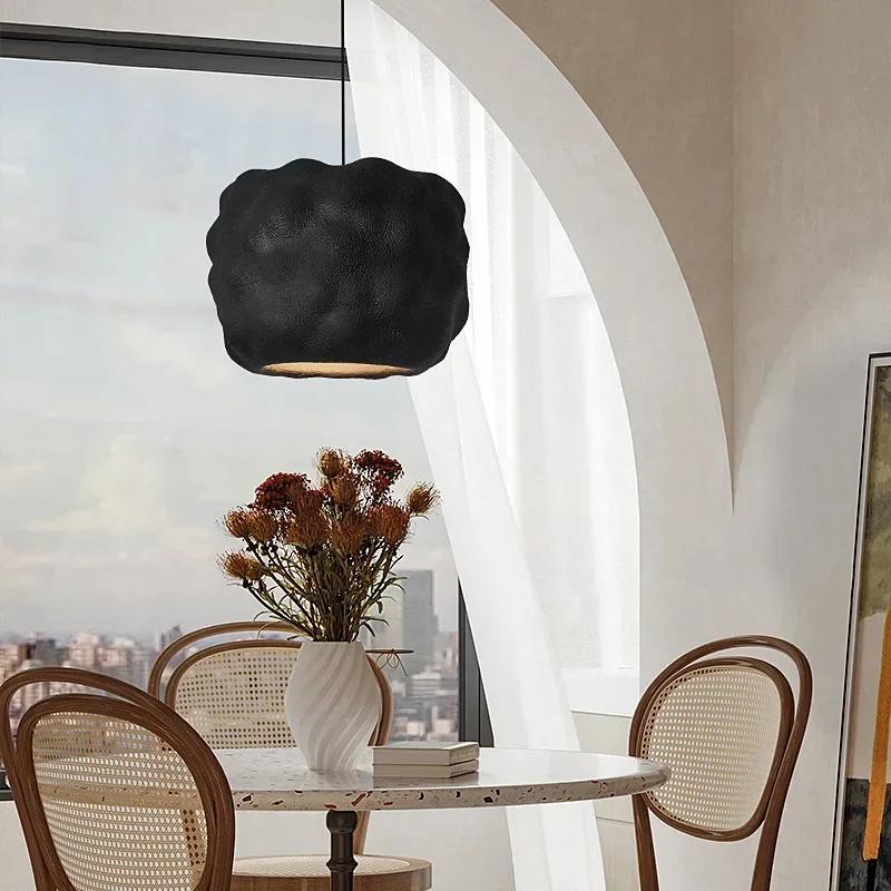 New Restaurant Wabi Sabi Pendant Lamps Minimalist E27 Study Bedroom Lighting Lustre Design Home Decoration Bar Lamp Fixtures