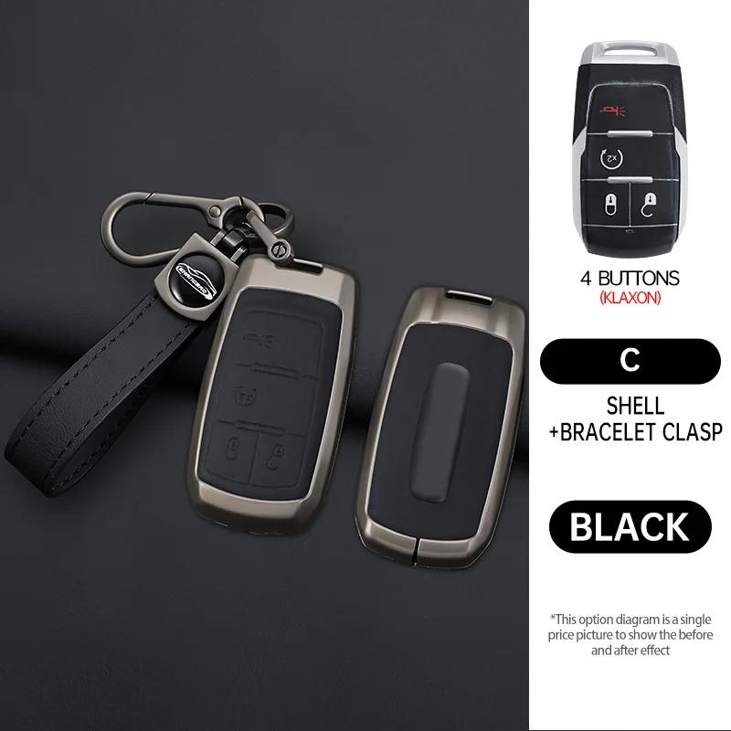 Styling Mouldings 3/4/5/6 Buttons Zinc Alloy Car Key Case Cover Accessories For Dodge RAM 1500 2500 3500 4500 5500 RAM1500 RAM25