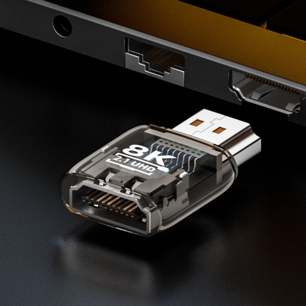 HDTV Male to Female Adapter 8K 60HZ Interface Protector HDTV Coupler UHD2.1 Extender Connector for Laptop TV Box